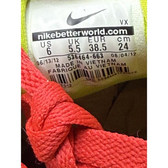 Size 6 Nike Paul Rodriguez 6 Red Gold Suede 536464-663 2012 - Picture 7 of 7
